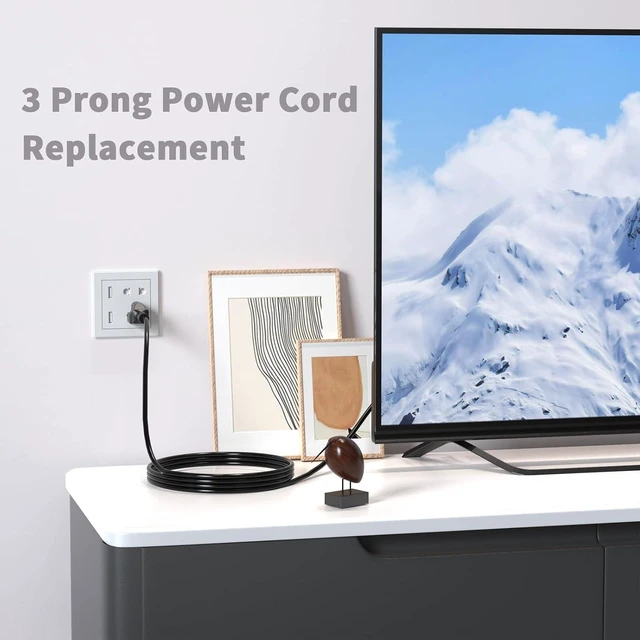 Alt view image 7 of 7 - 6ft 3 Prong Laptop Power Cord Mickey Mouse Cable NEMA 5-15P to IEC C5