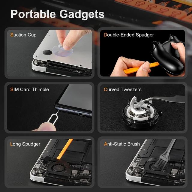 Alt view image 3 of 6 - JOREST Small Precision Screwdriver Set with Torx Triwing Phillips Mini Repair Tool Kit for Macbook Computer Laptop PC iPhone PS5 Xbox Switch Glasses Watch Ring Doorbell Electronics