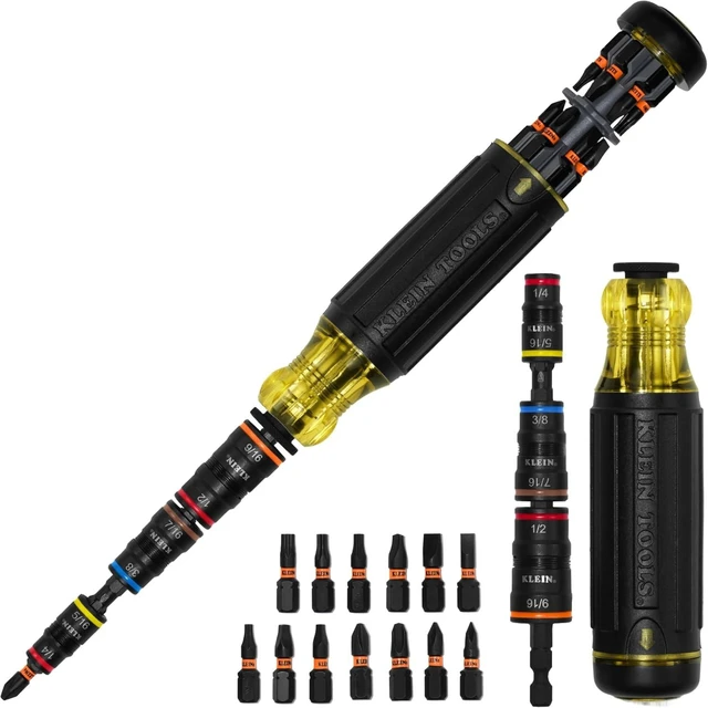 Main image of Klein Tools 32303HD Impact Driver Set 20-in-1 SAE Impact Rated Sockets and Screwdriver Tool with Phillips Slotted Square and Torx Tips