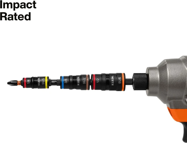 Alt view image 6 of 7 - Klein Tools 32303HD Impact Driver Set 20-in-1 SAE Impact Rated Sockets and Screwdriver Tool with Phillips Slotted Square and Torx Tips