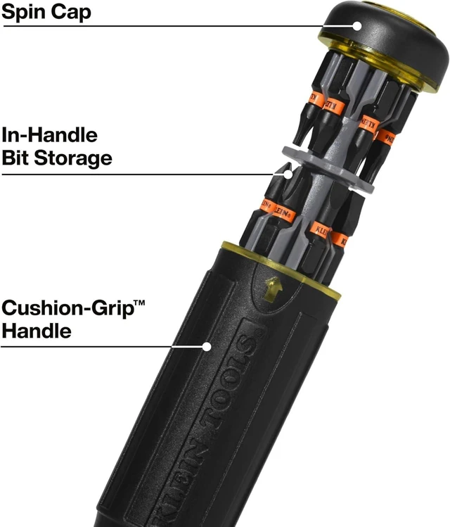 Alt view image 7 of 7 - Klein Tools 32303HD Impact Driver Set 20-in-1 SAE Impact Rated Sockets and Screwdriver Tool with Phillips Slotted Square and Torx Tips