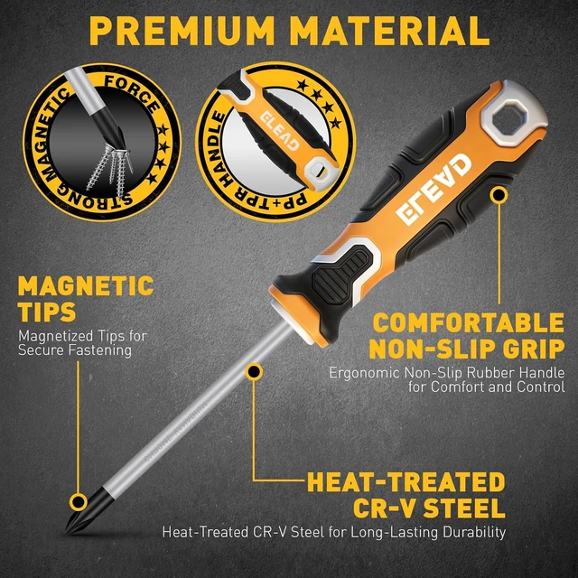 Alt view image 6 of 7 - 86-Piece Magnetic Screwdriver Set Torx/Slotted/Phillips Precision Screwdrivers SAE & Metric Magnetic Nut Driver Set Screwdriver Bits Bit Holder with Sturdy Tool Box