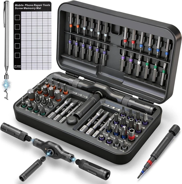 Main image of 68 IN 1 Magnetic Ratchet Screwdriver Set with Detachable T Handle