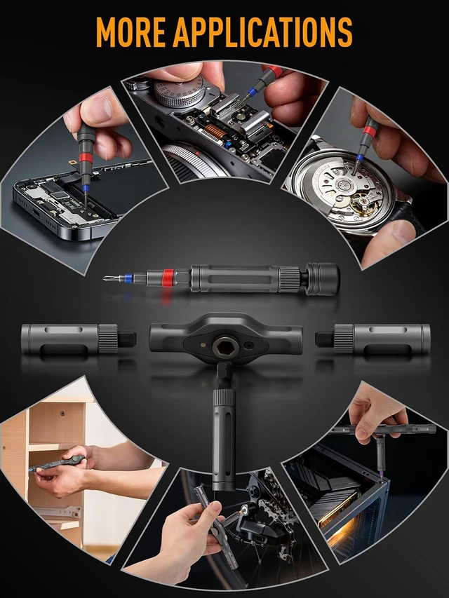 Alt view image 7 of 7 - 68 IN 1 Magnetic Ratchet Screwdriver Set with Detachable T Handle