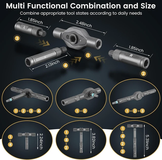 Alt view image 2 of 7 - The Original Patented Screwdriver Set 24 in 1 Magnetic Ratchet with Precision BitsIdeal for Home Repairs DIY Projects and ElectronicsErgonomic Rotatable Ratchet Handle and Storage CaseHoliday Gift