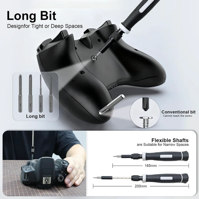 Alt view image 5 of 7 - Small Precision Screwdriver Set 152 in 1 Mini Magnetic Screwdriver Set with Torx for Electronic Watches Laptop Computers Smartphones PS5 Drones Jewelers Glasses