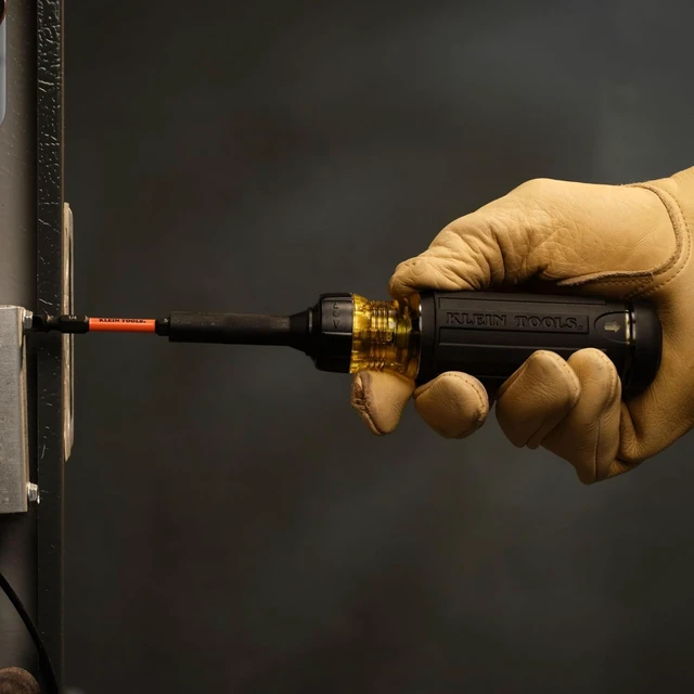 Alt view image 7 of 7 - Klein Tools 32315HD 15-in-1 Multi-Bit Ratcheting Screwdriver Impact-Rated 7 Double-Ended ProFlex Torsion Zone Tips 1/4-Inch Nut Driver 8-Piece