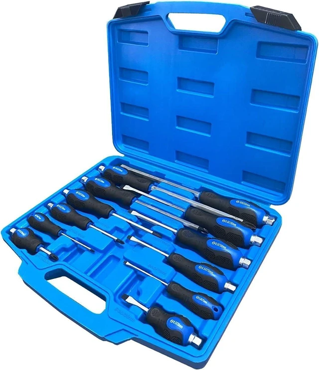 Alt view image 2 of 7 - 12pc Magnetic Screwdriver Set with Go-Thru Steel Blades