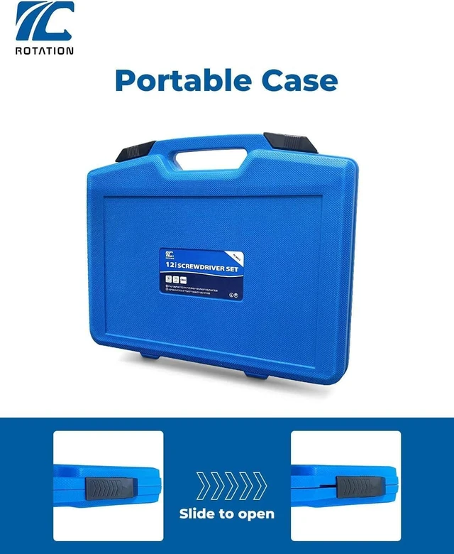 Alt view image 7 of 7 - 12pc Magnetic Screwdriver Set with Go-Thru Steel Blades