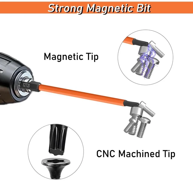 Alt view image 4 of 7 - 13pcs Torx Screwdriver Bit Set T5-T40 Magnetic Torx Head Drill Bits 3 Inch
