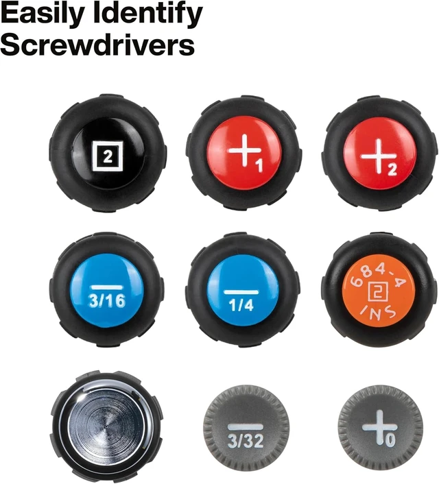 Alt view image 3 of 7 - Klein Tools 85814 14-Piece Screwdriver Set 4 Precision 5 Standard Drivers with Color-Coded Handles 3 Insulated Screwdrivers 1 Demolition Driver and Magnetizer