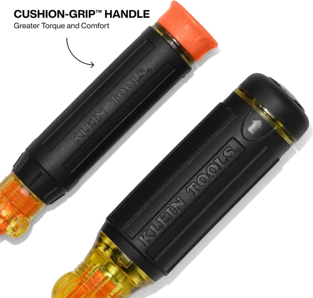 Alt view image 6 of 7 - Klein Tools 32310INS 10-in-2 Insulated Multi-Bit and Multi-Bit Precision Screwdriver Set Auto-Locking Collar 1000V Rated In-Handle Bit Storage