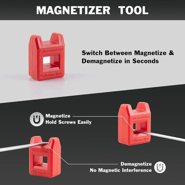 Alt view image 6 of 7 - 18 PCS Magnetic Screwdriver Set with Case 7 Phillips and 9 Slotted Tips Professional Cushion Grip Screwdriver Non-Slip for Repair Home Improvement Craft
