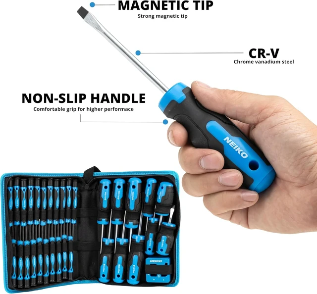 Alt view image 5 of 7 - 01379A Master Screwdriver Set 32 Piece Magnetic Precision Screwdrivers Phillips Flathead Slotted and Torx Drivers Includes Magnetizer and Demagnetizer Small Magnetic Screwdrivers