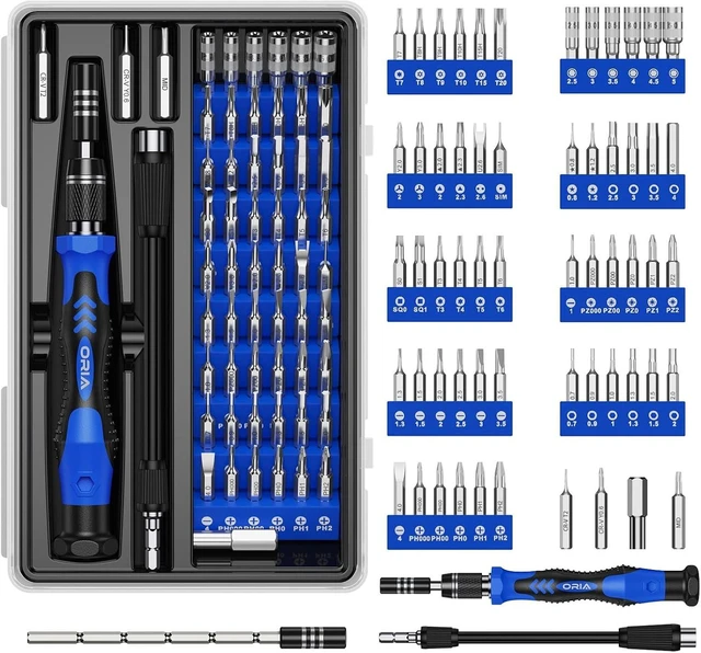 Main image of Precision Screwdriver Set 61 in 1 Small Screwdriver Set with 57 Precision Bits Portable Repair Tool Kit Magnetic Screw Driver Kit with Extension Rod for Smartphone PC Watch Toys Blue