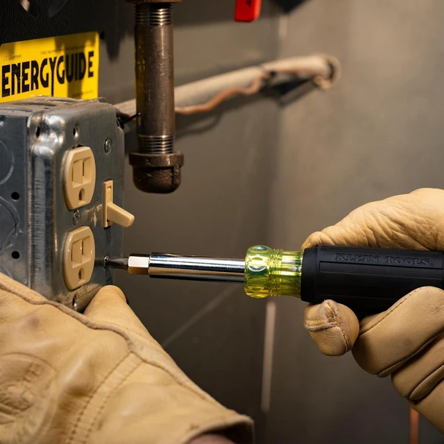 Alt view image 7 of 7 - Klein Tools 32500SDKIT Multi-Bit Screwdriver and Nut Driver Set with Cushion-Grip Handles Includes Stubby 11-in-1 and 4-in-1 Electronics Drivers