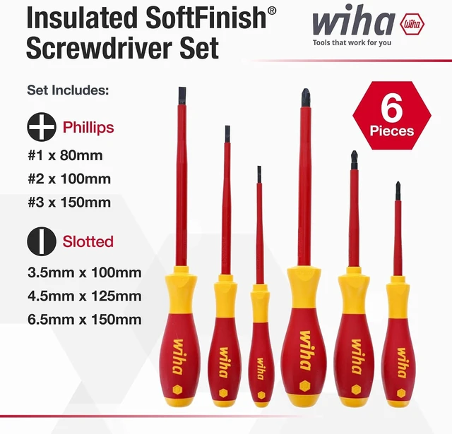 Alt view image 2 of 7 - 32092 Insulated Screwdriver Set 6-Piece 1000V Electrician Tool Kit