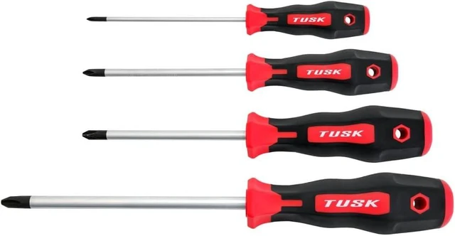 Main image of JIS Screwdriver Set 4 piece #0 #1 #2 #3 - Magnetic Tips and Molded Ergonomic Grips