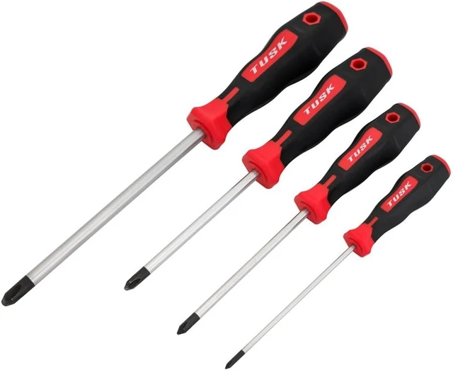 Alt view image 6 of 7 - JIS Screwdriver Set 4 piece #0 #1 #2 #3 - Magnetic Tips and Molded Ergonomic Grips