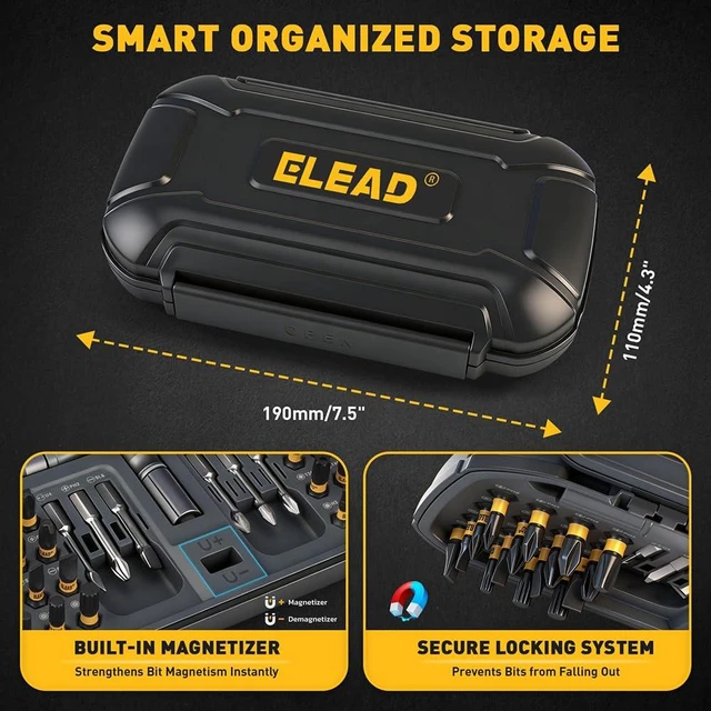 Alt view image 6 of 7 - 46 in 1 Magnetic Ratchet Screwdriver Set Multi-Bit Screwdriver Kit Nut Driver Set Detachable Ratchet Handle with Storage Case Repair Tool Kit for Furniture Computer Bicycle