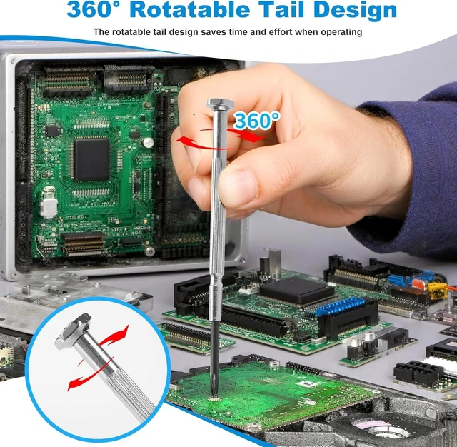 Alt view image 5 of 6 - 11 Pcs Small Precision Screwdriver Set Tiny Screwdriver Set Mini Screw Driver Kit with Slotted and Phillips Heads Ideal for Watch Eyeglasses Toys Electronics Computer Repair