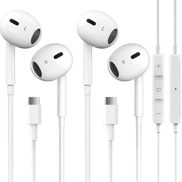 Main image of 2 Packs USB C Headphones for iPhone 17/16/15 Pro Max Plus Type C Earphones with Microphone & Remote Noise Cancelling Earbuds for iPhone 17/16/15 Pro iPad Galaxy S26/S25/S24/Ultra Note10/20