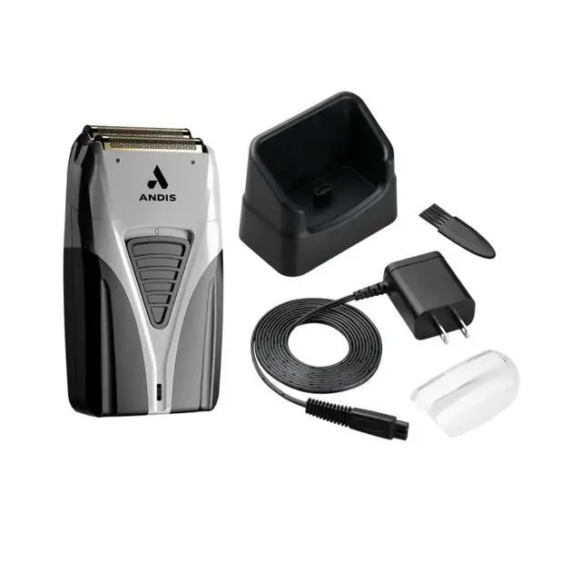 Alt view image 2 of 7 - Andis TS-2 17255 Pro Foil Lithium Titanium Foil Shaver, Cord/Cordless, Smooth Shaving Cordless Shaver with Charger, Black