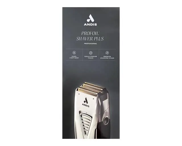 Alt view image 5 of 7 - Andis TS-2 17255 Pro Foil Lithium Titanium Foil Shaver, Cord/Cordless, Smooth Shaving Cordless Shaver with Charger, Black