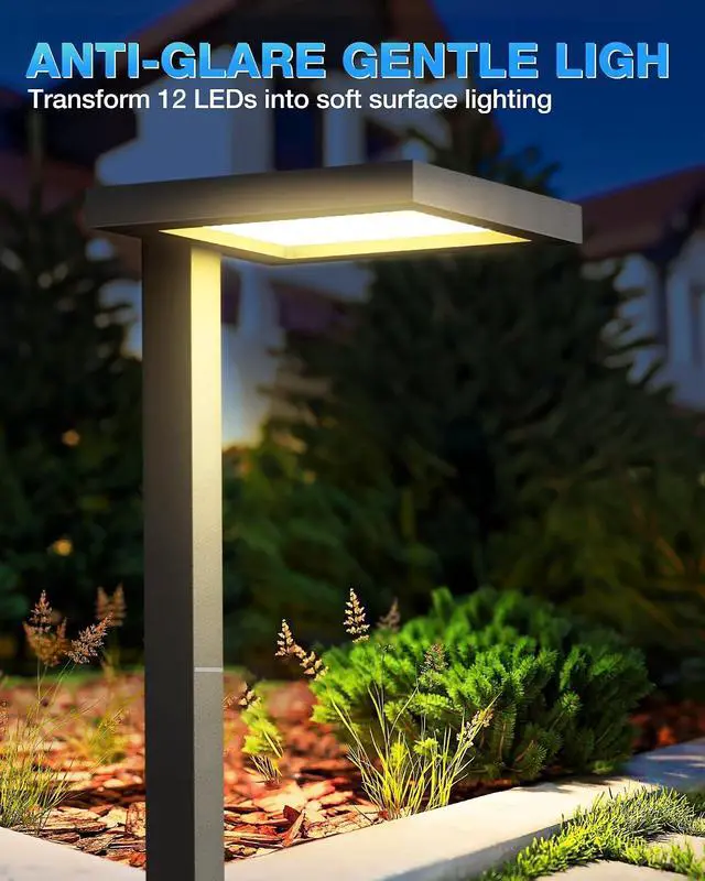 Alt view image 4 of 7 - SUNVIE 5W 3000K LED Low Voltage Landscape Pathway Lights Black, 8 Pack | Wider Coverage, Anti-Glare, Waterproof, 12-24V AC/DC, Die-Cast Aluminum Outdoor Landscape Lighting for Walkway with Connector