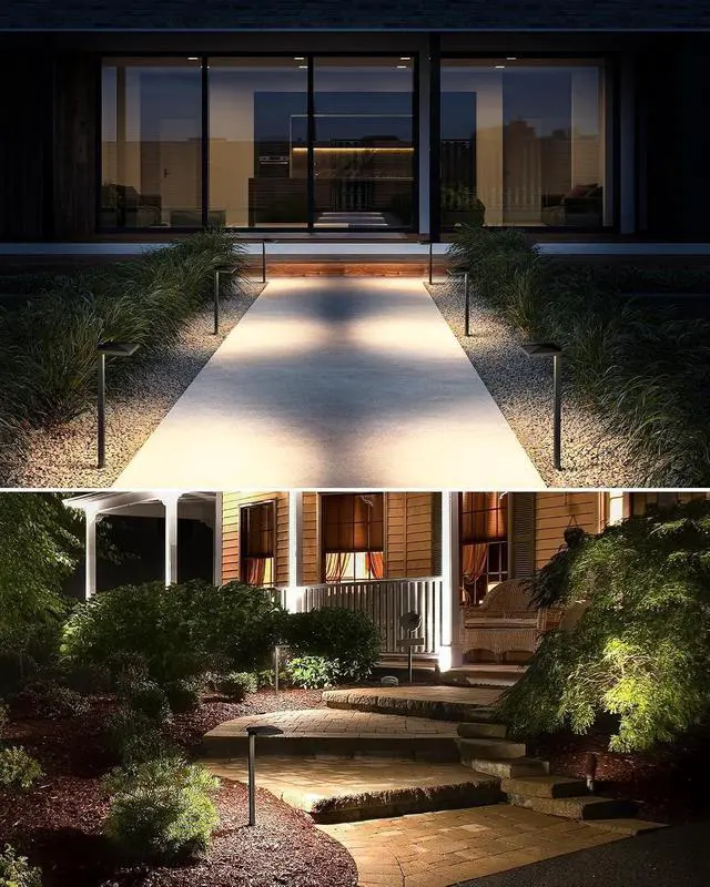 Alt view image 6 of 7 - SUNVIE 5W 3000K LED Low Voltage Landscape Pathway Lights Black, 8 Pack | Wider Coverage, Anti-Glare, Waterproof, 12-24V AC/DC, Die-Cast Aluminum Outdoor Landscape Lighting for Walkway with Connector