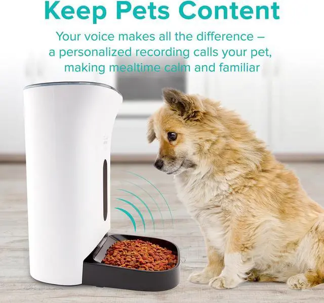 Alt view image 3 of 7 - Arf Pets Automatic Pet Feeder Food Dispenser for Dogs, Cats & Small Animals Features Distribution Alarms, Portion Control & Voice Recording Timer Programmable Up to 4 Meals a Day
