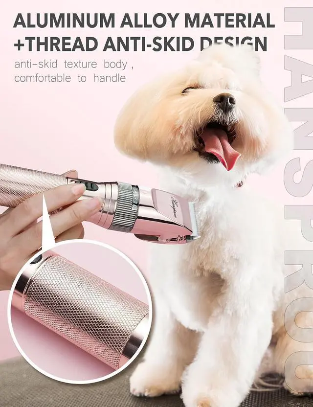 Alt view image 6 of 7 - Dog Clippers for Grooming,Upgraded 36V Heavy Duty Dog Clippers,Professional Pet Hair Trimmer for Thick Coat,Corded Pet Clipper with Guard Combs Brush