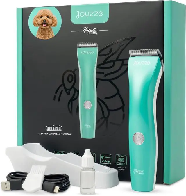 Main image of Hornet Mini Trimmer - Compact and Portable Pet Trimming Clippers for Grooming - Low Noise, Rechargeable Cordless Dog Hair Grooming Clippers - Teal