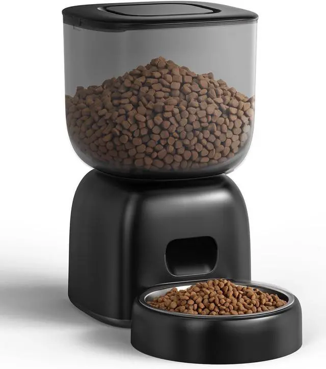 Main image of Automatic Cat Feeder, 3L Cat Food Dispenser Battery-Operated with 180-Day Battery Life, Timed Pet Feeder for Cats and Dogs, Desiccant Bag, Programmable Portion Control, 10s Voice Recorder