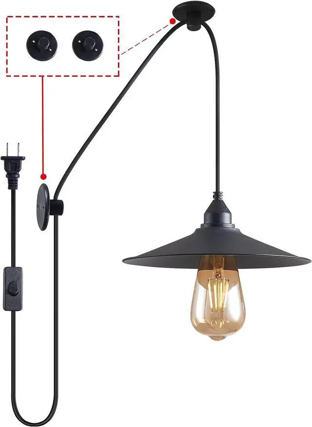 Main image of Hanging Lamp with Plug in Cord Outdoor Lamps for Patio Waterproof Pendant Light with Plug Outdoor Lamps for Patio Waterproof Hanging Pendant Light with Plug in Cord MA6006