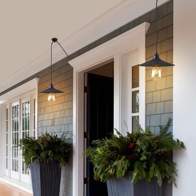 Alt view image 7 of 7 - Hanging Lamp with Plug in Cord Outdoor Lamps for Patio Waterproof Pendant Light with Plug Outdoor Lamps for Patio Waterproof Hanging Pendant Light with Plug in Cord MA6006