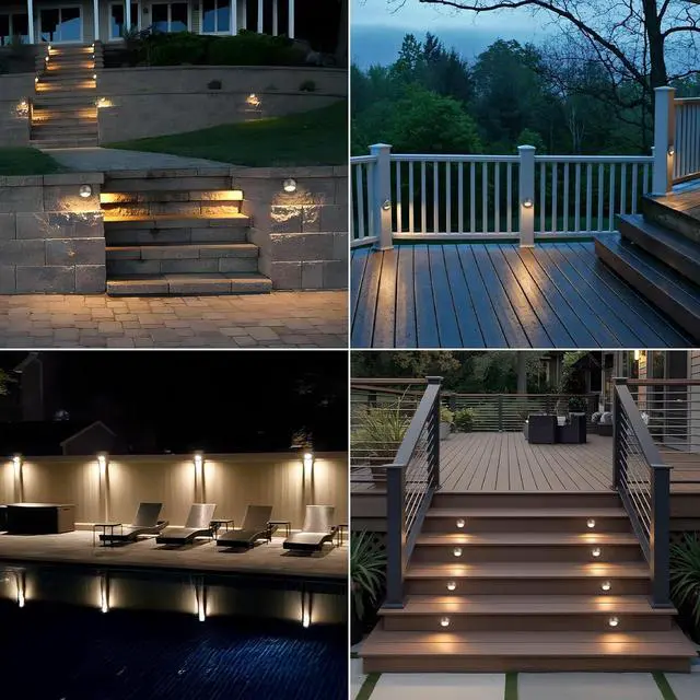 Alt view image 7 of 7 - LEONLITE 6-Pack 5CCT 3.74inch Low Voltage LED Deck Lights, Satin Nickel | 180LM, 12-24V AC/DC, CRI90, UL Listed, Die-cast Aluminum Housing, Frosted Glass Lens, 1800K/2700K/3000K/4000K/5000K