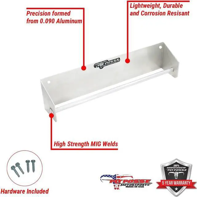 Alt view image 4 of 7 - Pit Posse PP3302 Trailer Garage Cabinet Organizer Kit- Made in USA - Work Station Cabinet, Tie Down Ratchet Strap Rack, and Cord/Hose Hanger - Mounting Hardware - Aluminum - 5 Year Warranty