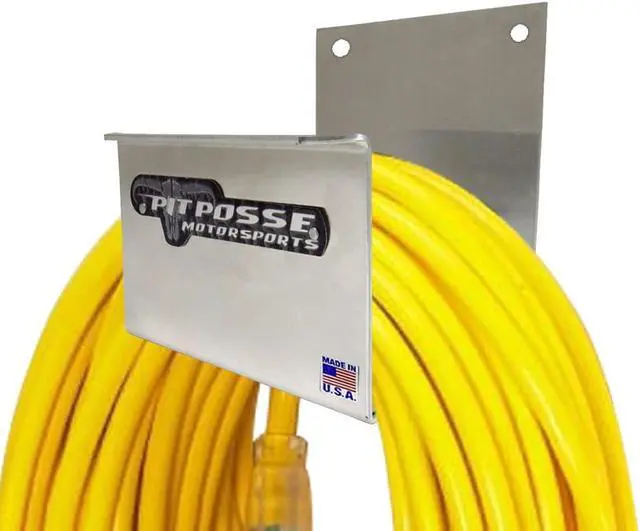 Alt view image 6 of 7 - Pit Posse PP3302 Trailer Garage Cabinet Organizer Kit- Made in USA - Work Station Cabinet, Tie Down Ratchet Strap Rack, and Cord/Hose Hanger - Mounting Hardware - Aluminum - 5 Year Warranty