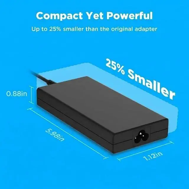 Alt view image 4 of 7 - Innergie T18 180W 150W 19.5v 9.23a Universal Laptop Charger for MSI Gaming Laptop, MSI ac Power Cord, Universal Tips for Dell, ASUS, HP, Lenovo, Acer, and More. 9ft