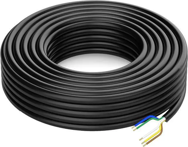 Main image of 100 Foot Heavy Duty 14AWG 5 Way Round Conductor Wiring RV Trailer Cord Harness Wire, 5 Individually Flexible PVC RV Tow Hitch Caravan Hook-Up Cable