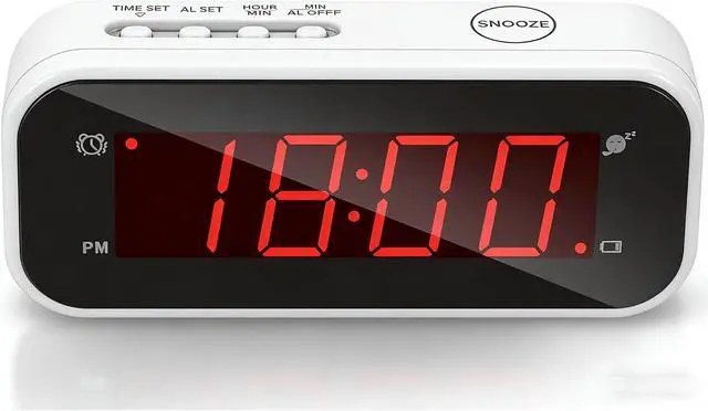 Main image of Small Digital Clock Battery Operated, LED Travel Alarm Clock Battery Powered with Snooze, Cordless, Brightness Adjustable, 12/24Hr, Easy to Use