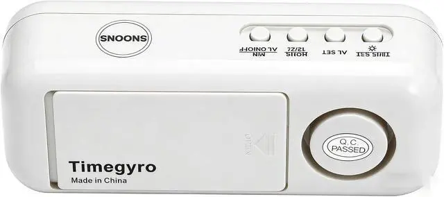 Alt view image 3 of 4 - Small Digital Clock Battery Operated, LED Travel Alarm Clock Battery Powered with Snooze, Cordless, Brightness Adjustable, 12/24Hr, Easy to Use