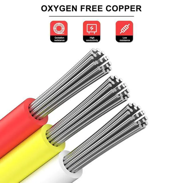 Alt view image 5 of 7 - PAUTIX 65.6ft/20M Extension Cable Wire Cord,22AWG 3-pin Wire Cord for Single Color LED Strip Lights,COB/2835 Tape Lights,5V 12V 24V Low Voltage Extension,Red,Yellow,White