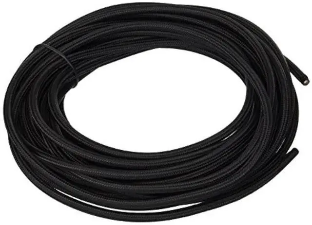 Main image of 32.8ft Round 18/2 Rayon Covered Wire,HESSION 18 AWG Antique Industrial Electrical Cloth Cord,Vintage Style Lamp Cord Strands(Black)