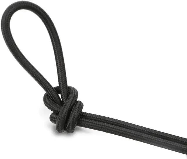 Alt view image 5 of 6 - 32.8ft Round 18/2 Rayon Covered Wire,HESSION 18 AWG Antique Industrial Electrical Cloth Cord,Vintage Style Lamp Cord Strands(Black)