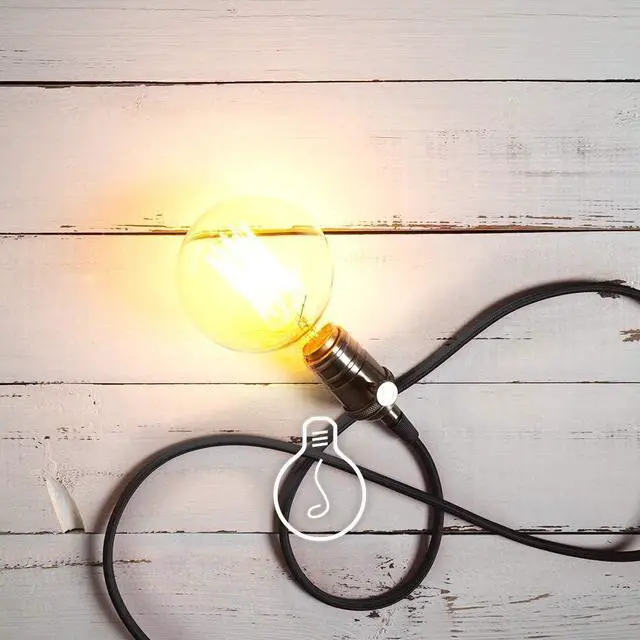 Alt view image 6 of 6 - 32.8ft Round 18/2 Rayon Covered Wire,HESSION 18 AWG Antique Industrial Electrical Cloth Cord,Vintage Style Lamp Cord Strands(Black)
