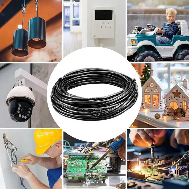 Alt view image 5 of 5 - 24 Gauge 2 Conductor Electrical Wire 65.6 FT UL2464 Core Cable 24 AWG Electrical Wire 24/2 AWG Stranded PVC Cord Tinned Copper Wire for LED Strips Lamps Lighting Automotive