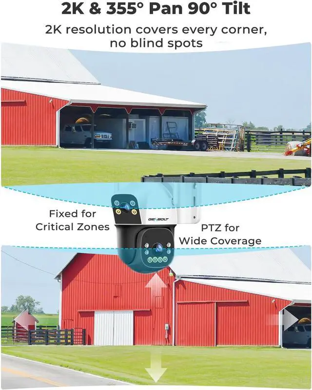 Alt view image 7 of 7 - GENBOLT 4G AOV Cellular Solar Security Camera Outdoor Wireless 15600mAh | 7/24 Recording,No WiFi,3MP*2,Easy to install,Battery Operated,Auto Tracking,AI Detection,Cloud Storage