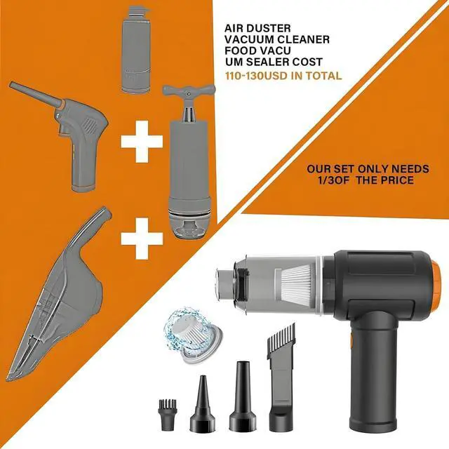 Alt view image 5 of 7 - Meudeen Air Duster - Computer Vacuum Cleaner - for Keyboard Cleaning - Cordless Canned Air - 110000RPM Powerful PC Cleaner(Air-01)